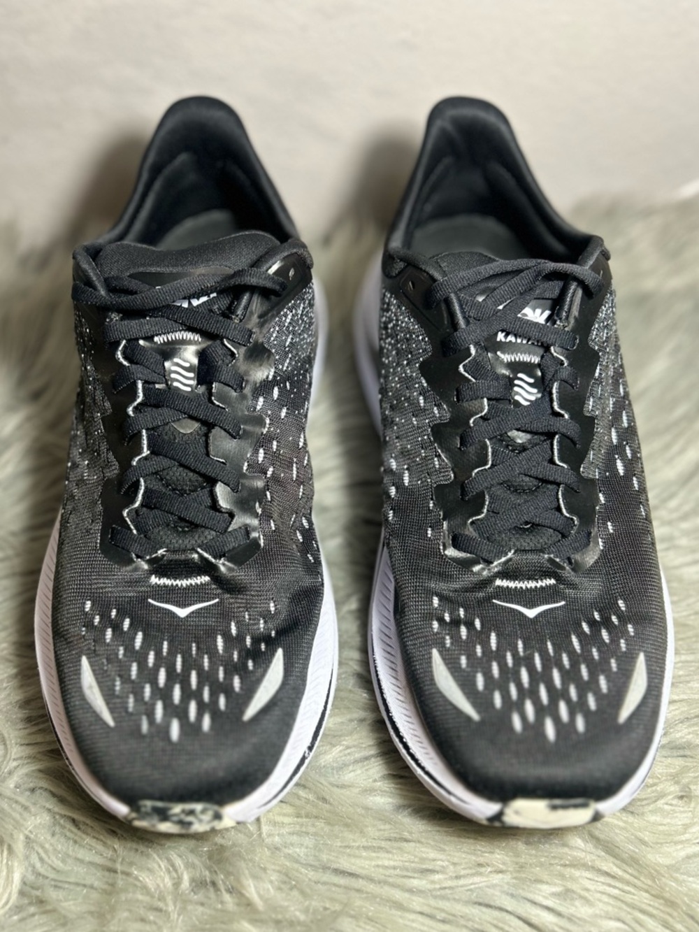 HOKA One One Kawana 'Black White Black Running Sneakers Size 10D - Picture 5 of 11